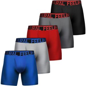 Natural Feelings Mens Underwear Coolzone Boxer Briefs for Men Pack Stretch Performance Quick Dry Sports Underwear (Small, D: 5 Pack Athletic Boxer Briefs) Natural Feelings Mens Underwear Coolzone Boxer Briefs for Men Pack Stretch Performance Quick Dry Sports Underwear (Small, D: 5 Pack Athletic Boxer Briefs)