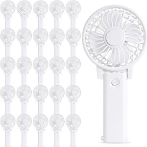 Battery Portable Handheld Fan Bulk Small Personal Wedding Fan for Wedding Bachelorette Party Favor(Classic,25 Pcs)