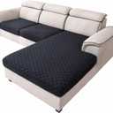 LUFEIJIASHI Sectional Couch Covers L Shape Couch Cushion Covers for Sectional Sofa,Stretch Sectional Sofa Covers Furniture Protector for Pets Dogs 3 Piece (Black, 2 Seater + 1 Chaise)