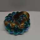 QFkris Hand-Blown Glass Pumpkin for Decorating, 3.4 x 3.5 inches, Fall Decorations for Home, Crystal Pumpkin Figurine (Medium Turquoise)