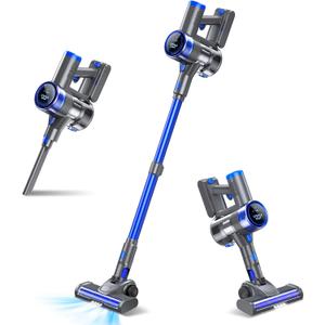 Cordless Vacuum Cleaner, 8-in-1 Strong Power Suction Stick Vacuum Cleaners with 2200 mAh Detachable Battery, Lightweight Self-Standing, 45 Mins Runtime for Home Low-Pile Carpet Pet Hair