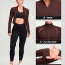 Womens Zip Up Bbl Jacket Lightweight Cropped Athletic Jacket Track Gym Workout Jackets for Running Yoga Hiking (Brown, XS)