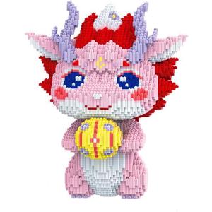 HONLANCH Animal Pink Dragon Micro Building Blocks Set13500PCS 40cm High Series Gift for Adults and Kids HONLANCH Animal Pink Dragon Micro Building Blocks Set13500PCS 40cm High Series Gift for Adults and Kids