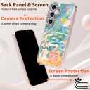 Compatible with Samsung Galaxy S24 Plus & S25+ Case,with [Shockproof Protective][Camera Protection] Cute Fishing Cats Shiny Aesthetic Phone Cover Shockproof Protective Cover for Women Girl