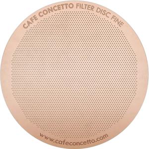 4 x Filter for use in AeroPress Go/AeroPress Coffee Makers - Disc Fine - Reusable - Premium Coated Stainless Steel (Rose Gold, Metal) - Brew Tips Included