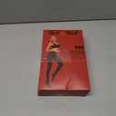 3 x HA WA Black Tights for Women, 2 Pairs Opaque Tights with Control Top Pantyhose (Black, XL)