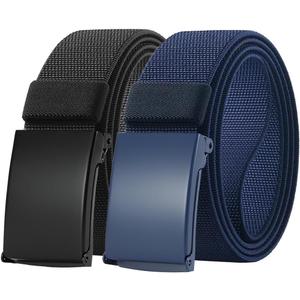 DOOPAI Canvas Web Belt with Stretch Flexibility, Elastic Belt Fit, Top Military Buckle - Adjustable, Cut to Fit