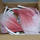 Giant Flowers for Decoration with Stand,Oversized Freestanding Gradient Paper Flowers for Wedding Flower Decor,Commercial Display,Photo Studio & Home Decoration,Banquet Party (Pink)