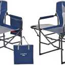 SUNNYFEEL Oversized Camping Directors Chair 2 Pack, Portable Folding Lawn Chairs for Adults Heavy Duty with Side Table,Pocket for Beach, Fishing,Picnic,Concert Outdoor, Foldable Camp Chairs