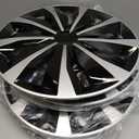 4Pcs Hubcaps Wheel Cover Hubcap Universal 14 Inch Hub Cap Wheel Covers Replacement Fits for Most Cars Black and Silver