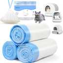 60 Count Self-Cleaning Cat Litter Box Liners Bag Compatible with MW-SC01/MW-SC02/MW-LR01, Drawstring Heavy Duty Cat Litter Receptacles Bags Fit For Automatic Pet Litter Box-17.7"* 19.7"