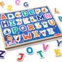 Melissa & Doug Ms. Rachel Wooden Phonics Alphabet Sound Puzzle with Light-Activated Sound Effects, 26-Piece Toddler Toys for Boys and Girls Ages 2+ Years - FSC Certified