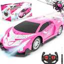 SKBOSRJIA Pink Remote Control Car for Girls 4-7, 2.4GHz Rc Cars for Boys Age 3-5, Ghost Spider Car with Headlights, Spidey Toys for 3 4 5 6 7 8+ Years Old Kids Girl Gift
