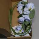 6PCS Blue Eustoma Lisianthus Artificial Flowers Faux Silk Flowers 26.8" Fake Blue Flowers for DIY Wedding Bouquet Centerpiece Table Home Party Decor(Blue)