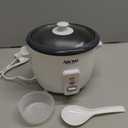 AROMA Rice Cooker, 3-Cup (Uncooked) / 6-Cup (Cooked), Small Rice Cooker, Oatmeal Cooker, Soup Maker, Auto Keep Warm, 1.5 Qt, White, ARC-363NG