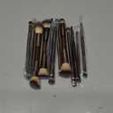 MAANGE 13 Pcs Foundation Makeup Brush Set With Bag, Make up Brushes, Double-End Multi Functional Makeup Brushes, Professional Face Brush Set Tools For Liquid Powder Concealer Cream Blush (Coffee)