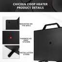 Smart Chicken Heater Brooder, 140W Radiant Heat Panel with Adjustable Temp, Chicken Coop Heater for Winter, Quiet & Light-Free Design, ETL/UL Certified Safe, Suitable for Pets and Animals
