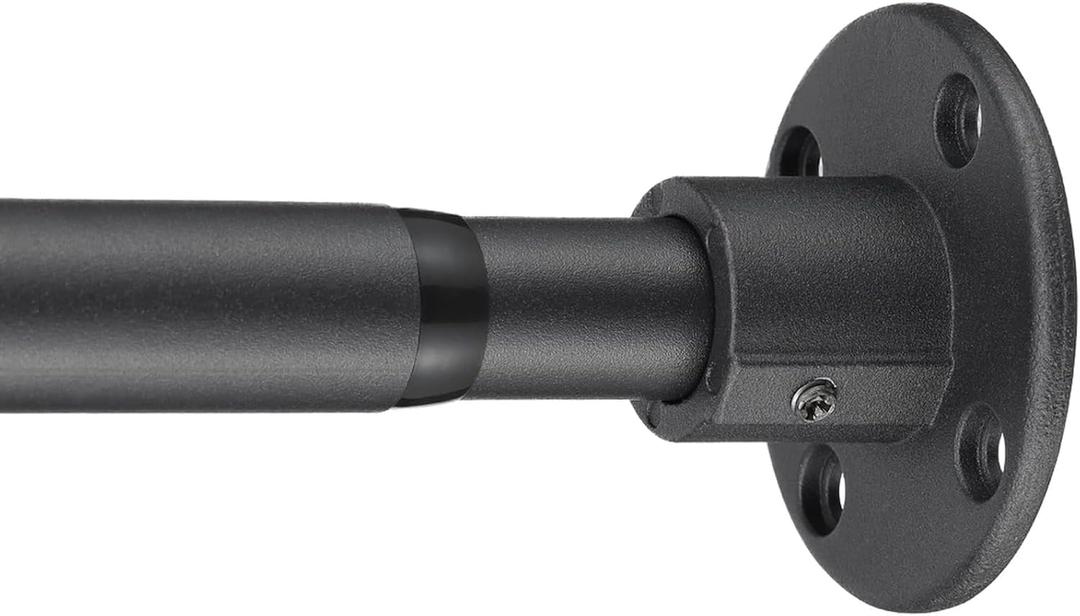 Heavy Duty Shower Rod - Industrial Shower Curtain Rod Wall Mounted for Bathroom,Closet Clothes Hanging,Outdoor Patio - 28 to 48"Adjustable Shower Pole - Black (29-48" (1 Pack))