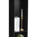 Podium Stand for Lectern Presentation Church Classroom, Black Pulpit with Wooden Heavy Base, Podium for Lecture, Wedding Speech
