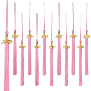 2026 Graduation Tassels,12Pcs Cap Tassel Decoration with 2026 Year Gold Date Charms,Graduate Gifts for Ceremonies Souvenir High School,Pink
