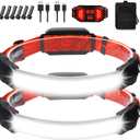 Rechargeable Headlamp,Super Bright 1500 Lumens 6 Modes Head Lamp Led Rechargeable with Tail Red Light,Wide Beam Led Headlamp Waterproof for Adults Outdoor Camping Hiking Hunting Accessories