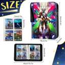 Protective Trading Card Sleeves for 3 Ring Binder - 4 Pocket Double Sided Collection Binder Album for 400 Cards, Durable Scratch-Resistant PU Cover, Portable Organizer for MTG & Game Cards (Green Elf)