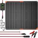 SUNAPEX 12V 50 Watt Solar Trickle Charger Maintainer with MPPT Controller - Portable Waterproof Solar Powered Battery Charger - Solar Panel Kit for Car Rv Trailer Truck Boat Automotive Marine