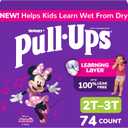 Pull-Ups Girls' Potty Training Pants, Size 2T-3T Training Underwear (16-34 lbs), 74 Count