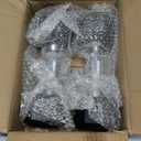 PAPABABE HEX Dumbbell Set 2.5-125lb, Rubber Encased Home Gym Dumbbells, Exercise & Fitness Weights Dumbbells for Women & Men, Hand Weight for Strength Training (8 lb, Pair)