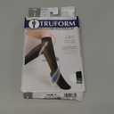 Women's Sheer Compression Stockings (15-20 mmHg), Knee High, Black, Small