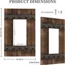 Rustic Farmhouse Brown Wood Barn Door Print Country Light Switch Plate Cover Single Rocker 1 Gang Wall Plates Decorative Switchplate for Bathroom Kitchen Bedroom Home Decor Accessories 5"x3"