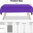 3 x 2 Pack Dark Purple Tablecloth Plastic Rectangle Table Covers PEVA Dark Purple Plastic Table Cloths for Parties Disposable 54 x 108 Inch Tablecloth for Birthday Party School Baby Shower Kitchen Dining