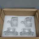 Dicunoy 2 Pack Glass Butter Dishes, Small Round Butter Keeper with Dome Lid and Handle, Clear Butter Serving Container with Cover, Round Crystal Mini Butter Cloche for Candy, Dessert, Parfait, Jam