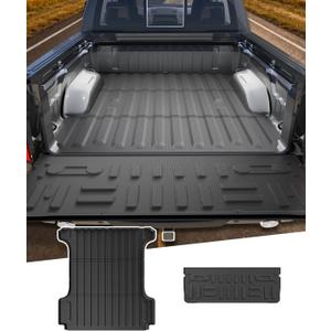 Truck Bed Mat for Ford F150 (2015-2025, 5.5FT) & F-150 Lightning (2022-2025), Heavy Duty Truck Bed Mat, All Weather TPE Bed Liner, Waterproof & Non-Slip, Truck Accessories, 2018 2019 Ford F150 Stuff
