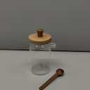 ANSQU Glass Jar with Wooden Lid & Spoon, 27oz Food Storage Containers Coffee Jar Coffee Grounds Container, Glass Food Storage Canister (1 Pack)