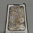 iFiLOVE for iPhone 16 Plus Bling Diamond Case, 3D Luxury Sparkle Glitter Crystal Rhinestone Butterfly Flower Pendant Charm Case Cover for Girls Women Kids (Clear)