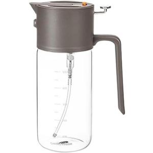 550ml Elegant Transparent Borosilicate Glass Oil Bottle - Perfect For Cooking, Baking, And Camping(1 Piece Gray)