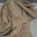 OWENIE Taupe Sheer Curtains 84 inches Long for Bedroom Living Room 2 Panels Set, Rod Pocket Solid Taupe Curtains, Soft Touch Elegant Voile Curtains & Drapes for Nursery, (42"W x 84"L (Pack of 2))
