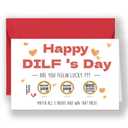 12 x Longkado Funny Scratch DILF's Day Card for Boyfriend Girlfriend, Naughty Father's Day Card for Him Her