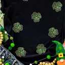 SELINK Womens Summer Short Sleeve Tops Halloween Sequin Pumpkin Printed T Shirts Casual Basic Graphic Tees (Black, XXL)