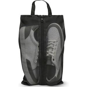 Travel Shoe Bag with Mesh & Zipper  Polyester TPU Sneaker Organizer, Portable Dustproof Storage & Laundry Wash Bag for Mens and Womens Shoes