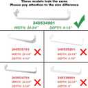 [UPGRADE] 2PCS 240534901 Refrigerator Door Shelf Bar Rail, Fit for frigidaire kenmore, Replace 948954, AP3214630, PS734935, EAP734935 Door Shelf Retainer Bar