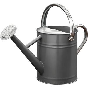 Metal Watering Can for Outdoor and Indoor Plants, Watering Can Decor, 1 Gallon (Gray)