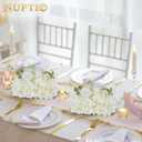 NUPTIO Flower Ball Arrangement Bouquet: 2 Pcs 11.8 inch Diameter White Rose Fake Flowers Balls for Wedding Centerpiece Decorations Artificial Flower Centerpieces for Tables