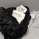 Electric Blanket Wearable with Foot Pockets & Sleeves, Electric Heated Snuggle Blanket, Flannel & Sherpa Heating Throw with 10 Heat Settings, 1-12 Hours Auto Shut-Off, 50"70", Black