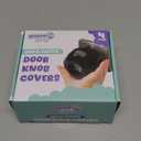 Child Safety Door Knob Cover (4 Pack) Hard-to-Remove Dual-Lock Door Handle Covers for Kids - Reusable Baby Proof Door Knob Locks - Installs Easily, No Tools Needed (Black)