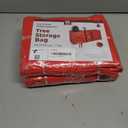 2 x Zober Christmas Tree Storage Bag - Fits 7.5 Ft Artificial Trees - Plastic, Waterproof Christmas Tree Bag For Storage Box For Xmas - Strong, Durable Handles - Label Card Slot - Red