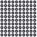 100 PCS Abrasive Buffing Wheels,1 Inch Buffing Polishing Wheel Set for Rotary Tool Accessorie 1/8'' (3mm) Shank, Black 400 Grits for Metal,Wood, Rust Removal