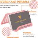 Business Card Holder for Desk, Office Desktop Business Card Display Holder, Mesh Business Card Holder, Desk Accessories for Women and Men, Pink(6 Pack)
