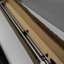 Brushed Nickel Double Curtain Rods 72-144" with Adjustable Telescoping Design and End Cap Finials